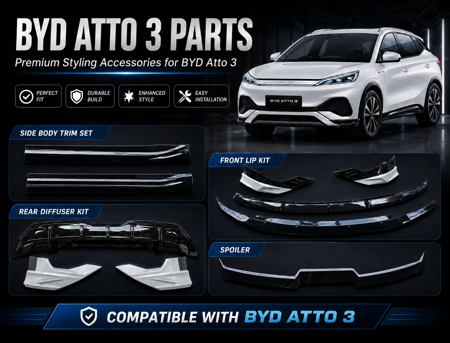 BYD Atto 3 Front and Rear Bodykits