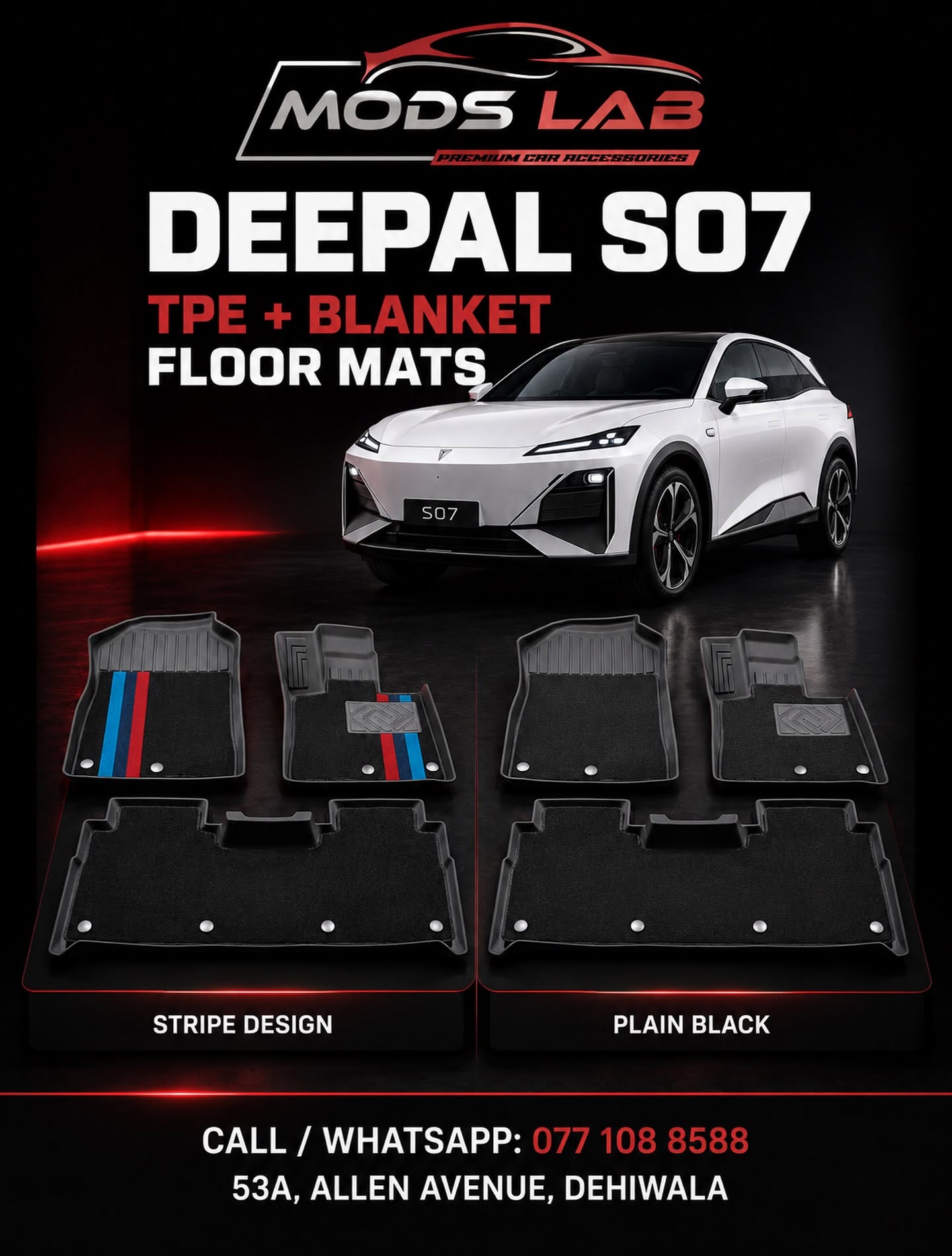 DEEPAL S07 TPE + BLANKET FLOOR MATS