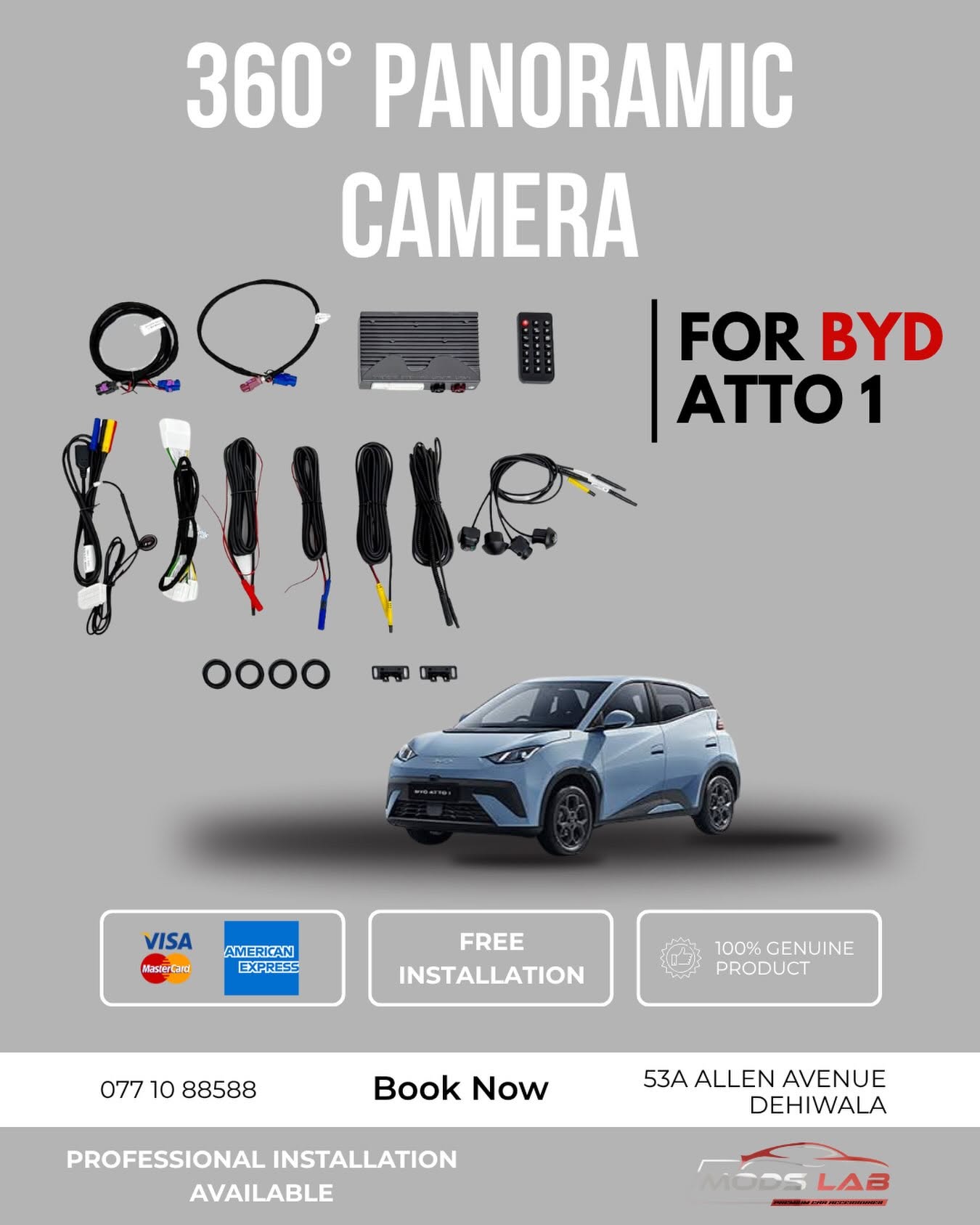 360 degree Panoramic Camera for BYD ATTO 1