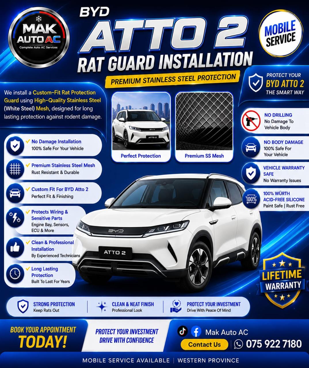 BYD ATTO 2 Rat Guard Installation