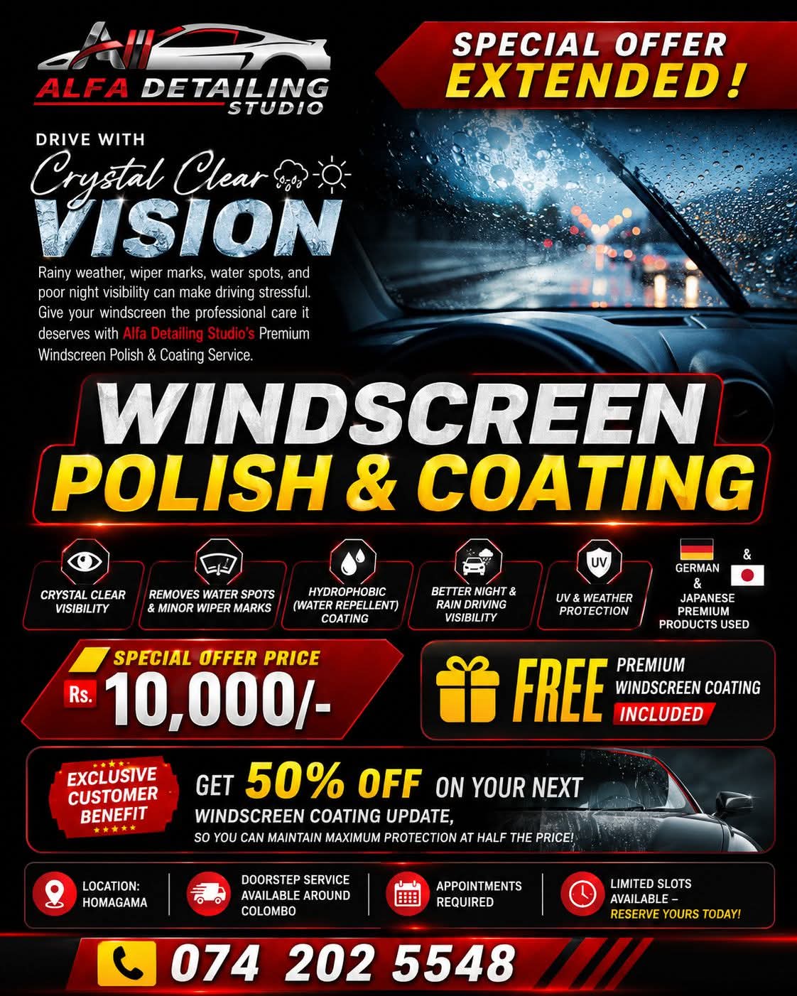 WINDSCREEN POLISH AND COATING