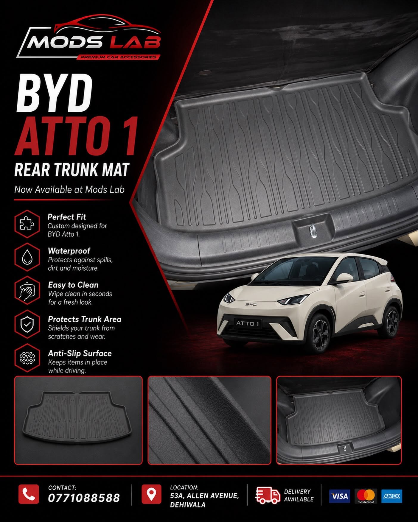 BYD ATTO 1 Rear Trunk Mat