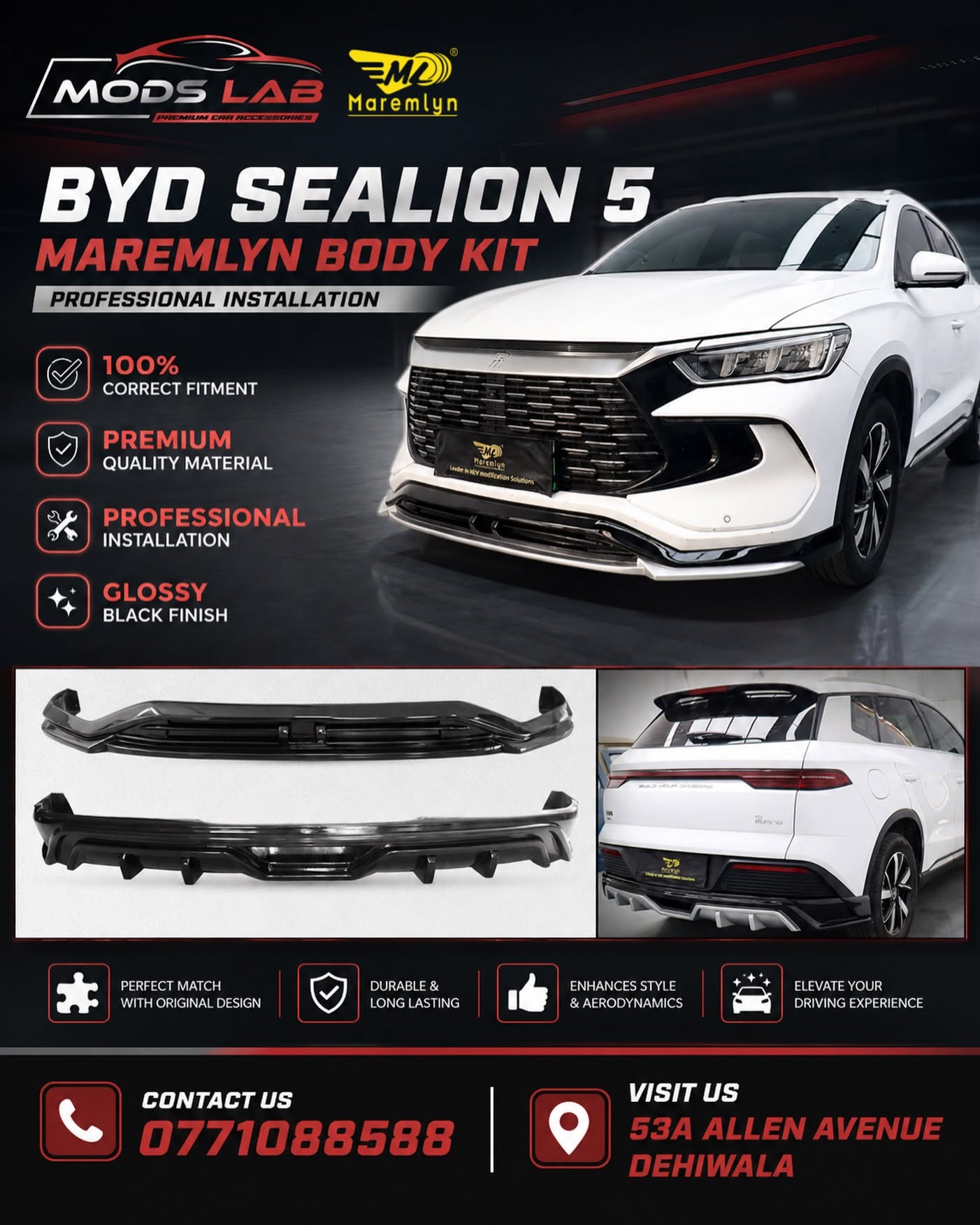 BYD Sealion 5 Maremlyn Body Kit Installation