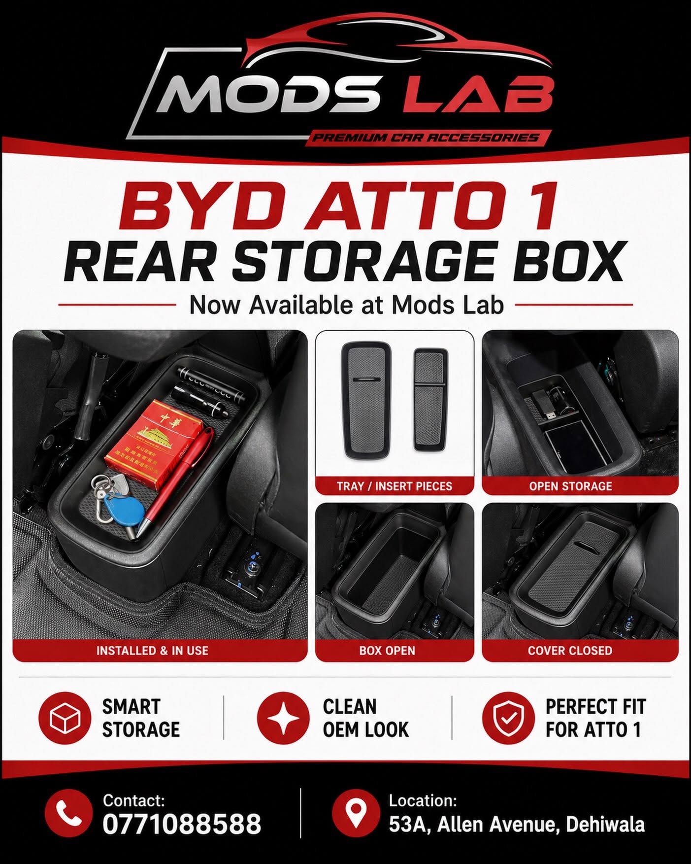 BYD ATTO 1 Rear Storage Box
