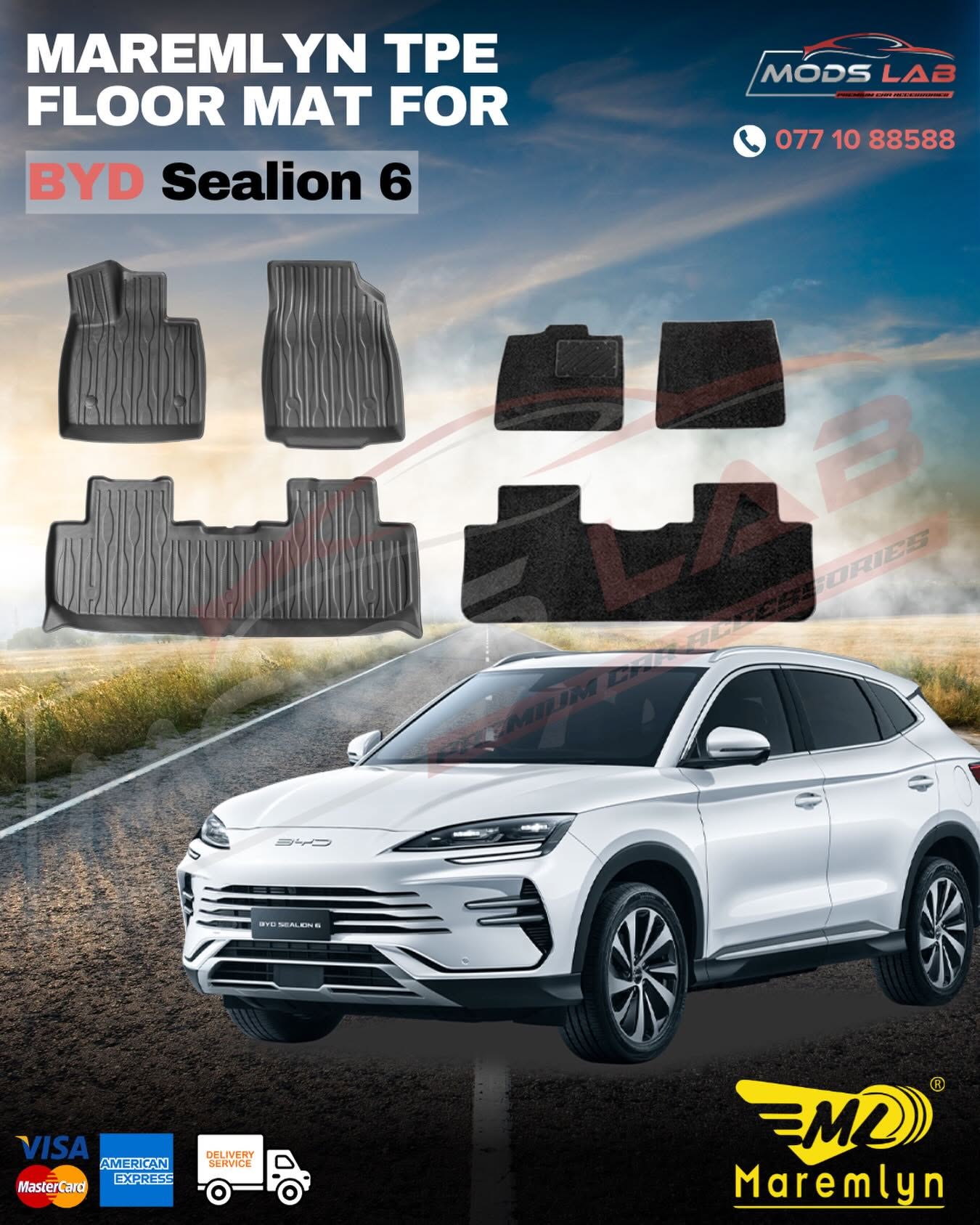 Maremlyn TPE Floor Mat for BYD Sealion 6