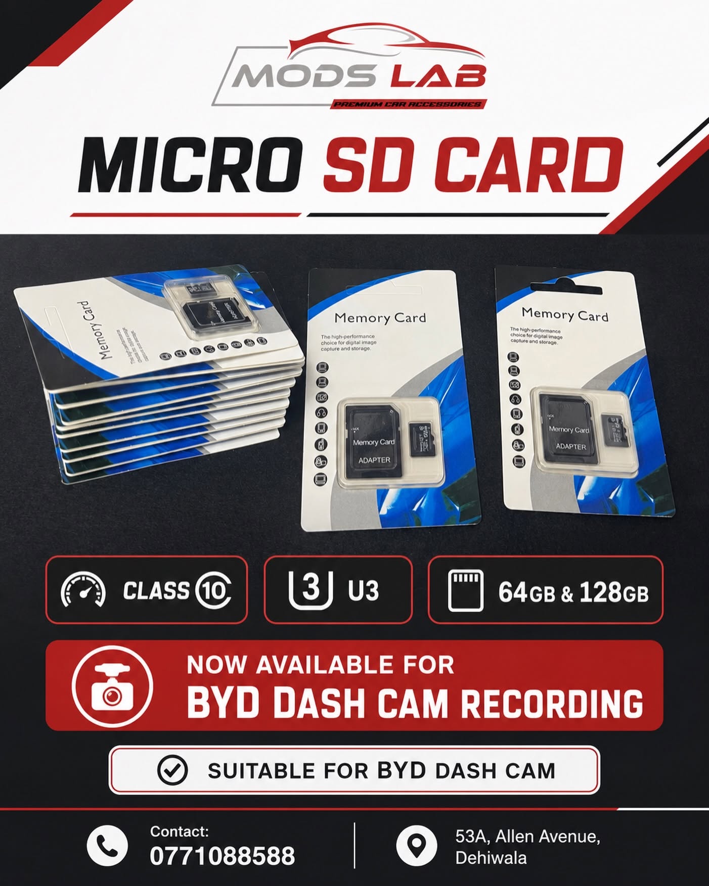 Micro SD Card for BYD Dash Cam