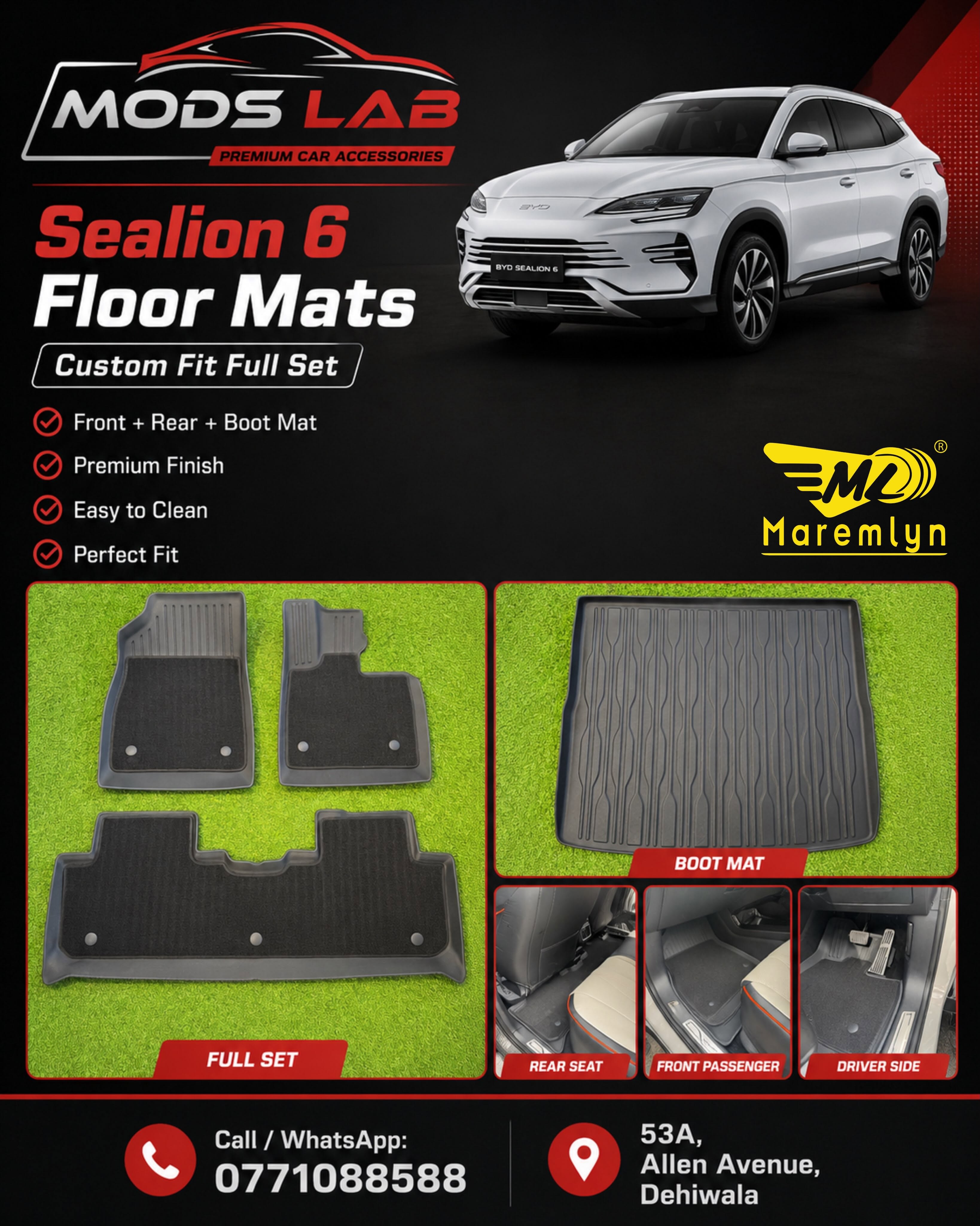BYD Sealion 6 Floor Mats