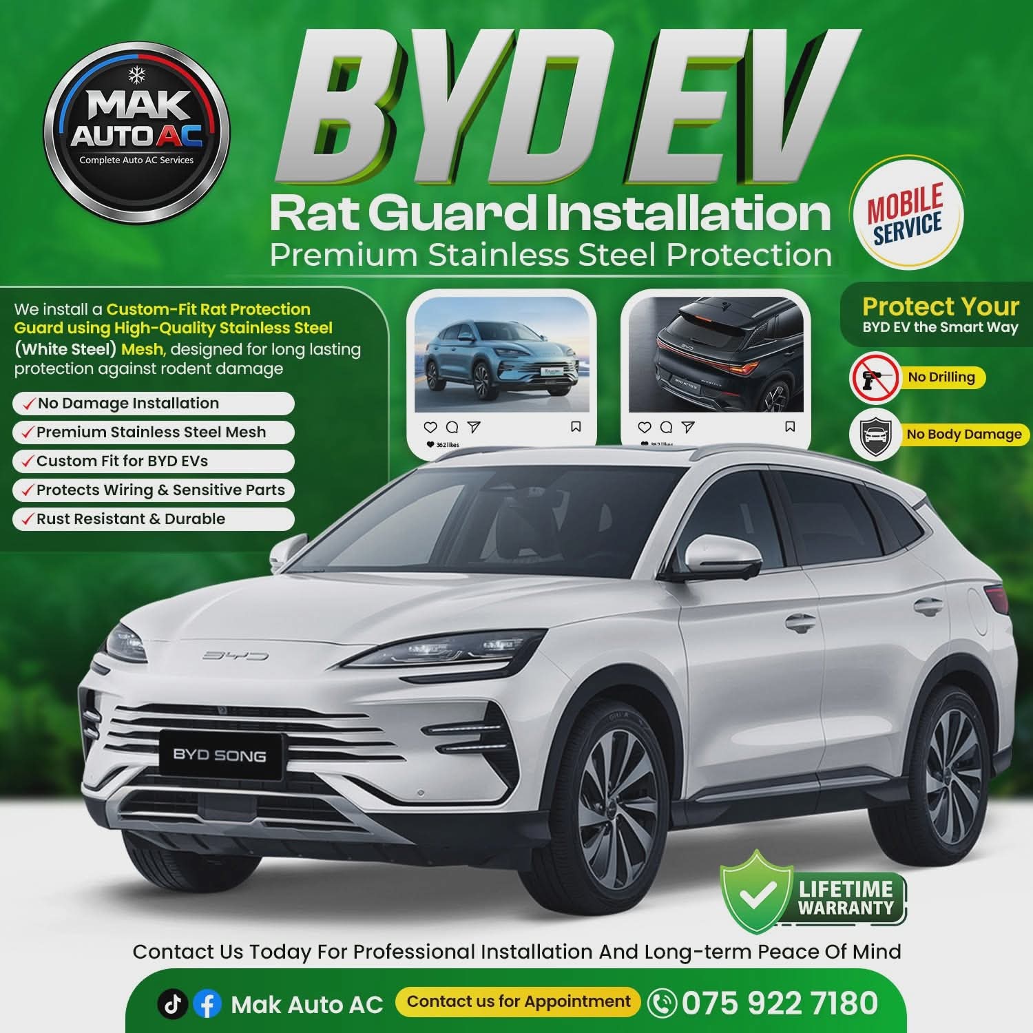 Premium Rat Guard Installation for Your BYD EV