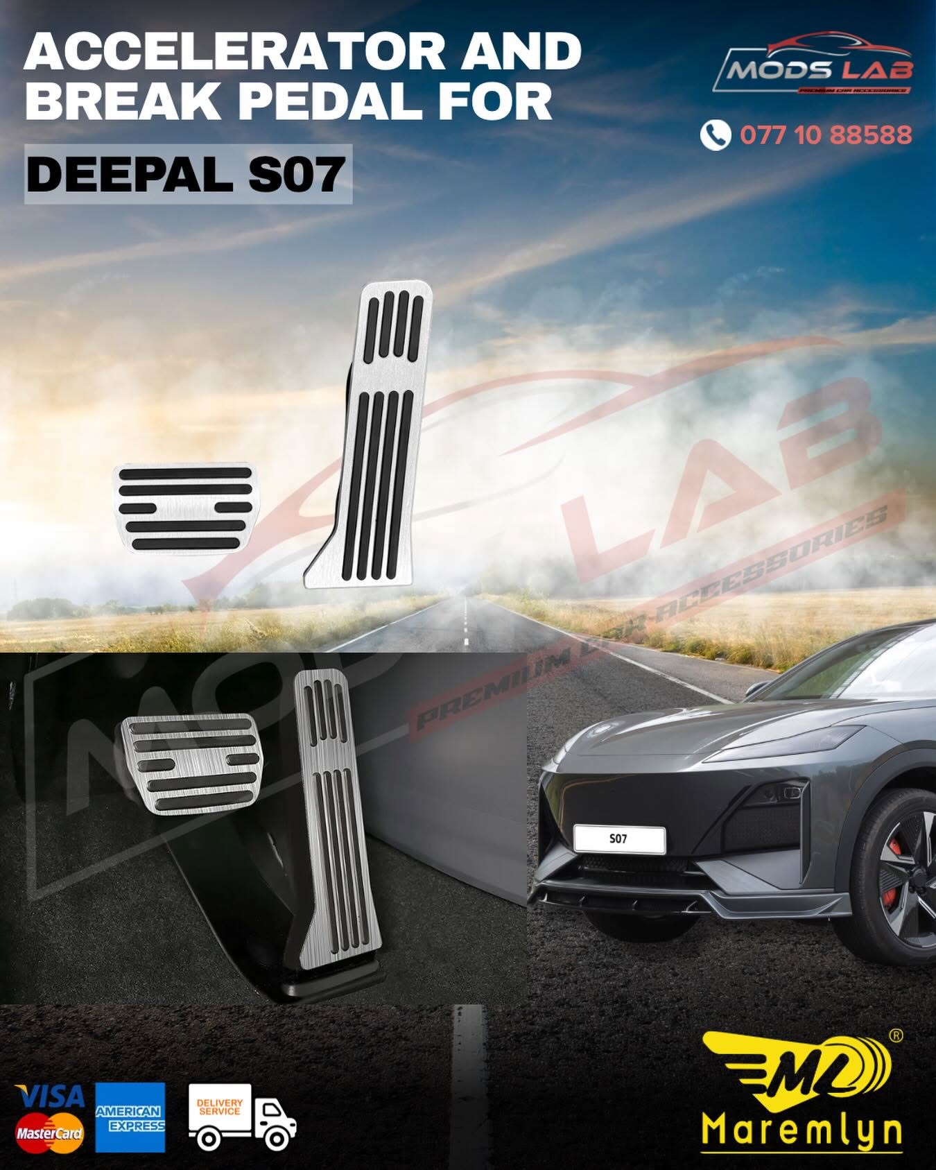 Accelerator and Break Pedal for DEEPAL S07